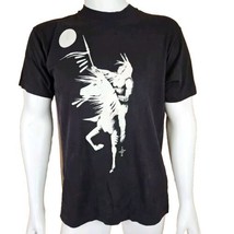 Vintage Native American Art T Shirt Mens L Black Warrior On Horse Single Stitch - £66.66 GBP