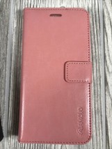 AMOVO Leather Wallet Card Flip Cover Case for iPhone 6s - Pink NIB - £10.13 GBP