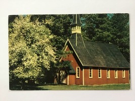  Vintage Postcard Unposted ✉️ Village Chapel Yosemite Valley California Usa - £1.94 GBP