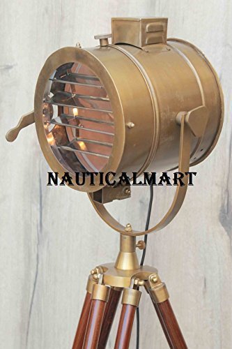 Brass Tripod Floor Lamp Living Room Lights, Space Saving Lamp Dinning Ro... - $147.51
