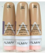 3 Count Almay 1 Oz Best Blend Forever 120 Buff SPF 40 Broad Spectrum Makeup - $590.03 MXN