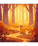 Digital Wall Art - Title: A Fox's Time Of Day - $4.49