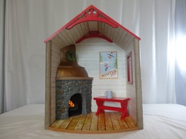 American Girl Doll Winter Chalet working Fireplace, Hot Chocolate , Table - £66.18 GBP
