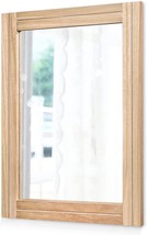 Bathroom Vanity Wall Mirror Rustic Hanging Farmhouse Rectangle Wood Frame Decor - £30.29 GBP
