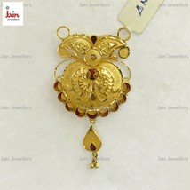 18 Kt Real Solid Yellow Gold Traditional Handmade Women Necklace Pendant 4 - 7 g - £621.60 GBP