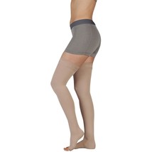 Juzo Soft 2001 Thigh-high 20-30mmhg Compression Open Toe Stocking ,Black... - $86.12