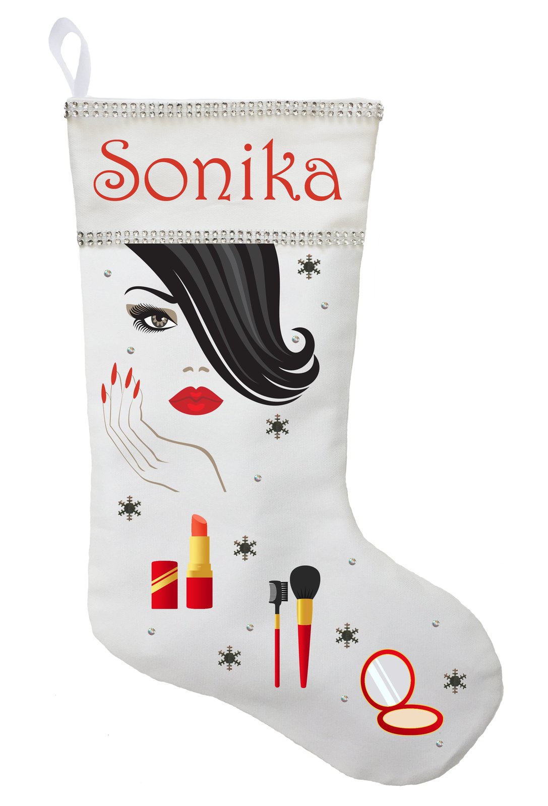 Beauty Christmas Stocking - Personalized and Hand Made Tween Christmas Stocking