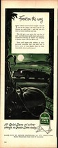 Vintage 1947 Quaker State Oil Print Ad Ephemera Halloween full moon d1 - £19.27 GBP