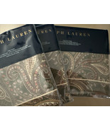 RALPH LAUREN HERITAGE PAISLEY 1pc KING  DUVET/ 2pc KING SHAMS SAGE MULTI... - $638.00 CAD