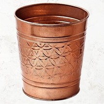 Bathroom Bedroom Metal Trash Can Waste Basket in Copper Finish - $2,514.48 MXN