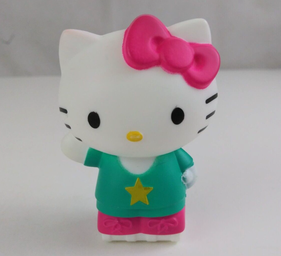 2015 Sanrio Hello Kitty #4 Hello Kitty Star Shirt & Pink Shorts McDonald's Toy - £2.31 GBP