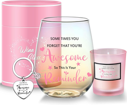 Mother&#39;s Day Gifts for Mom Her Women, Thank You Gifts for Women Stemless Wine Gl - £21.24 GBP