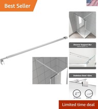 Modern Brushed Nickel Shower Screen Support Bar - Easy DIY 27-47&quot; Instal... - $1,288.86 MXN