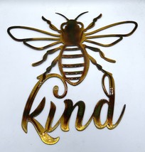 Bee Kind Wall Art 12&quot; tall x 10 1/2&quot; wide Honey Copper - £28.84 GBP