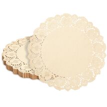 250 Count Round Paper Chargers with Lace Edges - Stylish Disposable Tabl... - $26.68