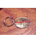 Park City Ski Area Metal Oval Ring Keychain, from Utah - £6.23 GBP