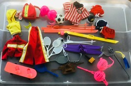 Lot of Barbie, Gen Girl, Ken &amp; Family and Clone Doll Sports Clothes, Acc... - $739.52 MXN