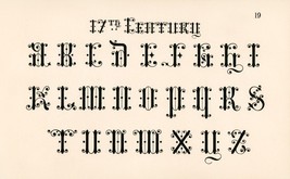 12657.Room Wall Poster print.1890 Typography Alphabet.Esser art.17t Century font - £12.94 GBP+