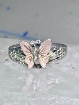 Black Hills Gold Ring butterfly band size 8 sterling silver women girls - $2,367.37 MXN