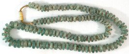 Translucent Jade Disk Necklace Individually Knotted between Beads - £79.69 GBP