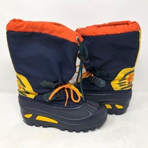 Sorel Kids Felt Inserts Colorful Boots Sz 1 Drawstring Weather Snow Blue Yellow - £15.97 GBP