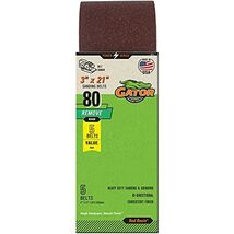 Ali Industries Gator 3&quot; x 21&quot; Red Resin Aluminum Oxide Sanding Belts, 80... - €18,03 EUR