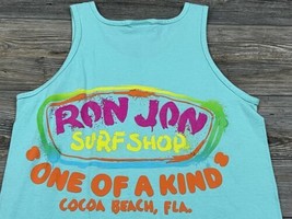 Ron Jon Tank Top Mens Small Blue Green Cocoa Beach Surf Shop Bright Retro - £14.69 GBP