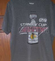 Mens Reebok Chicago Blackhawks 2016 Stanley Cup Champions T-Shirt M - £12.62 GBP
