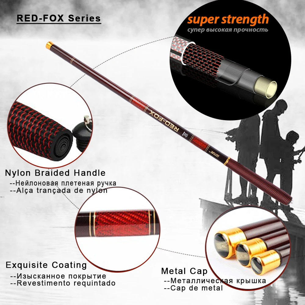 Sporting Goture Carbon Fiber Telescopic Fishing Rod Ultra-light Stream Hand Pole - £37.48 GBP