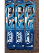 3 Pk Soft Oral B Cross Action Deep Reach Toothbrush 90% Plaque Removal (... - $16.82