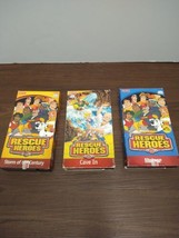 VHS Rescue Heroes VHS tapes Lot (3) Fisher Price Meteor, Cave in &amp; more - £13.58 GBP