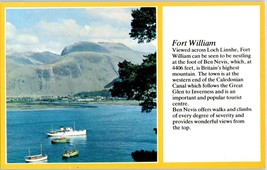 Fort William viewed across Loch Linnhe Great Britain w/ a Boat Postcard - £7.79 GBP