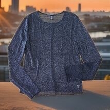 Victoria Secret Black Sheer Sparkle Top Womans Size XS Fairy Goth Grunge... - $20.79