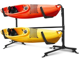 Yes4All 175 Lbs Storage Freestanding Double Kayak Rack For Garage,, Padd... - $141.97