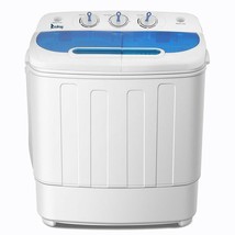 Semi-Auto Mini Washing Machine Compact Twin Tub Washer Spin Dryer 15Lb D... - $164.99