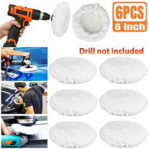 6Pcs 6 Inch Car Buffing Pads Polishing for Drill Sponge Kit Waxing Foam ... - £16.65 GBP