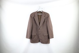 Vtg 70s Streetwear Mens 44R Wool 2 Button Suit Coat Sport Jacket Brown W... - £43.24 GBP