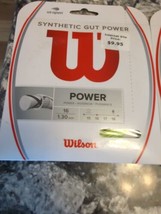 Wilson Synthetic Gut Power 16G / 1.30mm Tennis String 40ft / 12.2m Lime Green - £4.74 GBP