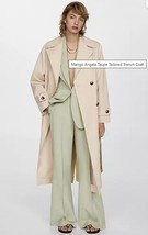 Mango Angela Taupe sur Mesure Trench-Coat UK 10 M (ccc432) - £70.30 GBP