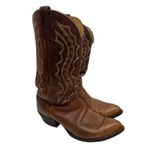 J Chisholm Vintage Mens Brown Leather Western Roper Cowboy Boots US 10.5... - £78.00 GBP