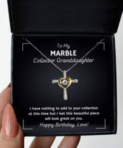 Necklace Birthday Present For Marble Collector Granddaughter - Jewelry Cross  - $49.95