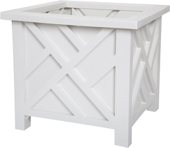 Planter Box – 14.75-Inch-Square Decorative Outdoor Flower or Plant Pot New USA - £27.10 GBP