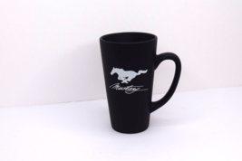 Black &amp; White Ceramic Mustang Coffee Mug Cup 6&quot; Tall Large - $12.86