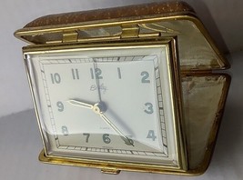Vintage Bradley Wind Up Analog Travel Alarm Clock Folding Case Made in G... - $28.50