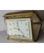 Vintage Bradley Wind Up Analog Travel Alarm Clock Folding Case Made in G... - $28.50