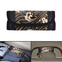 JDM Sakura Wave Black Universal Car Handbrake PU Leather Sleeves Cover Kit - £9.37 GBP