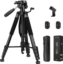 Tripod Camera Tripods, 74&quot; Tripod for Camera Cell Phone Video Recording, Heavy D - £39.01 GBP