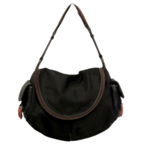 Cole Haan Women&#39;s Nylon &amp; Leather Round Hobo - Large - $74.30