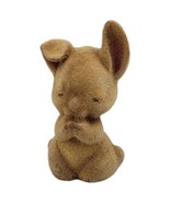 Hallmark Praying Bunny Flocked Miniature with Seal 1983 - £7.13 GBP