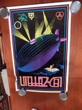 Vintage 1981 Led Zeppelin Black Light Poster - $2,675.76 MXN